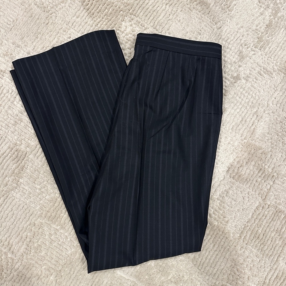 Light Wool Striped Trousers